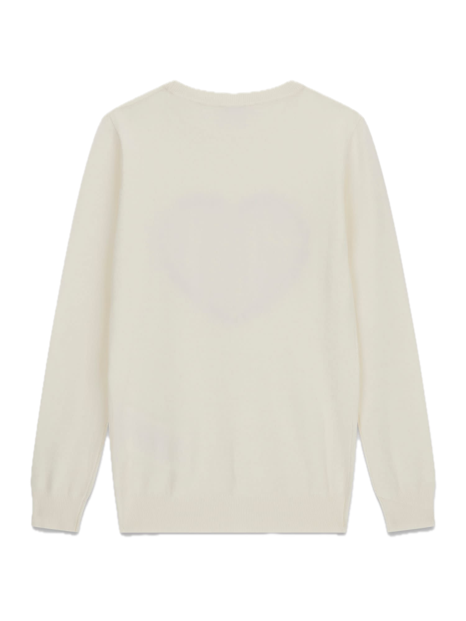 Guess Strickpulli Baumwolle Pullover in Creme Herz mit Strass - SALE Guess Strickpulli Baumwolle Pullover in Creme Herz mit Strass - SALE