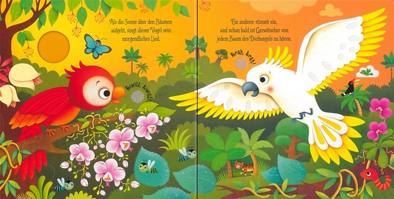 USBORNE-WAS-HO-RST-DU-in-DEM-DSCHUNGEL Usborne Klänge der Natur Sound Buch: Was hörst du im Dschungel?