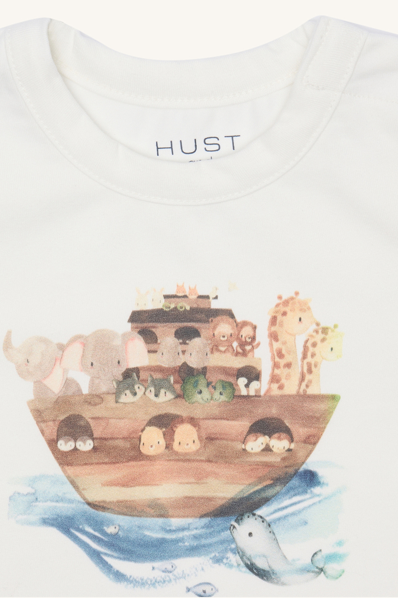 Hust & Claire August Kurzarm T-Shirt in Cream Arche Noah - SALE