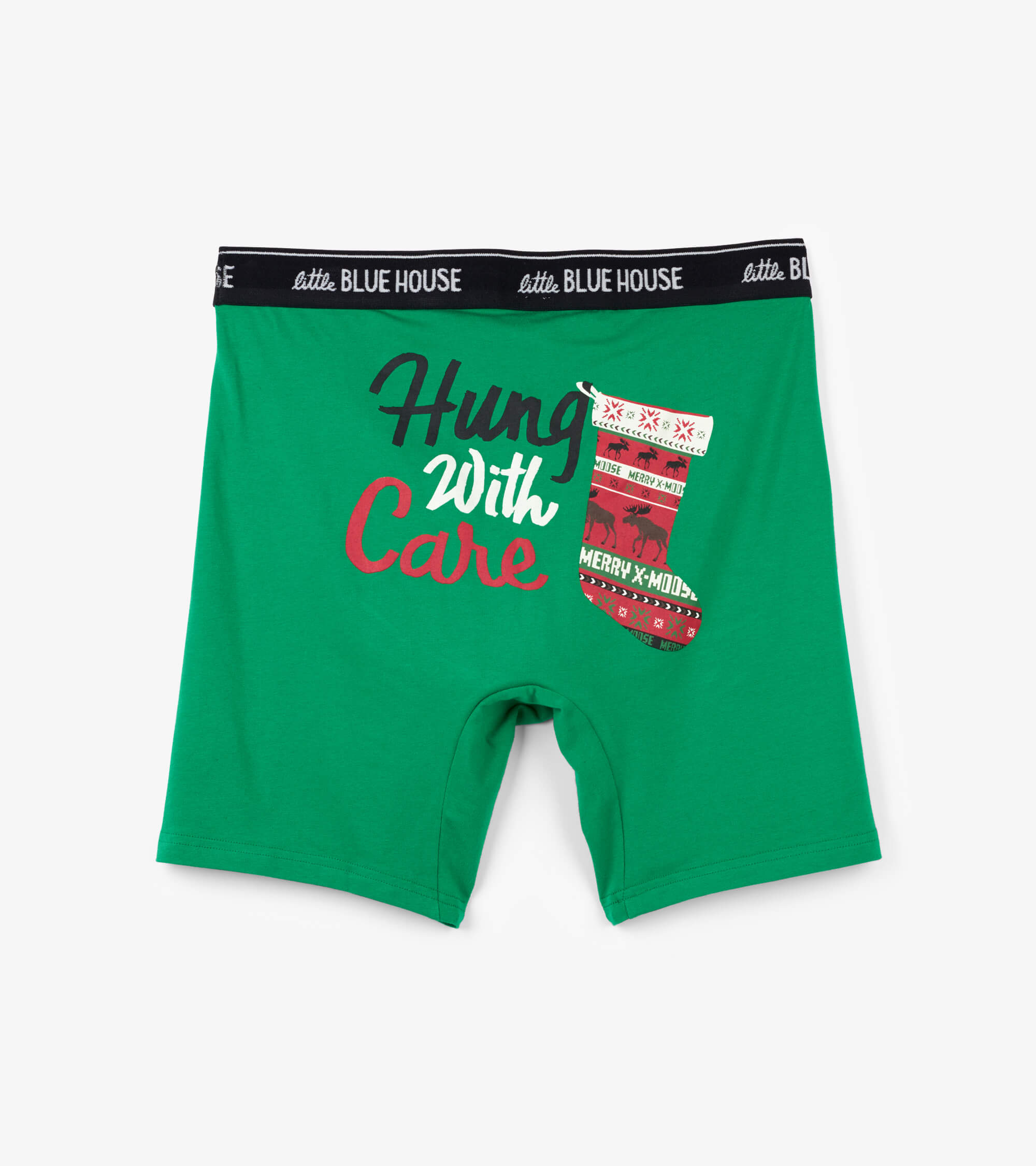 BXCHUNG001_B Little Blue House Jersey Boxer Short Unterhose - Hung with Care