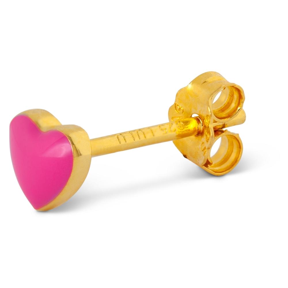 LOVE_U_1_STUCK_-_EMAILLE-Ear_stud_1_pcs-LULU1024-Pink-2_1000x LuLu Love U Stecker Ohrring Emaile Herz in Pink - 1 Ohrring