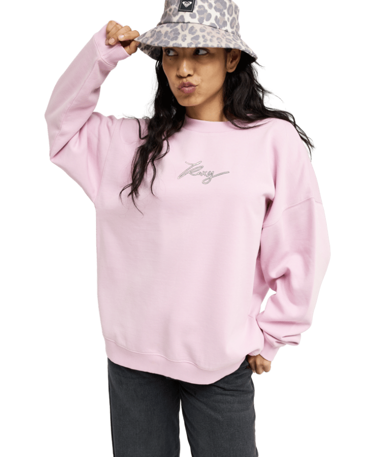 Roxy Damen Oversized Sweatshirt in Rosa - Lineup 
