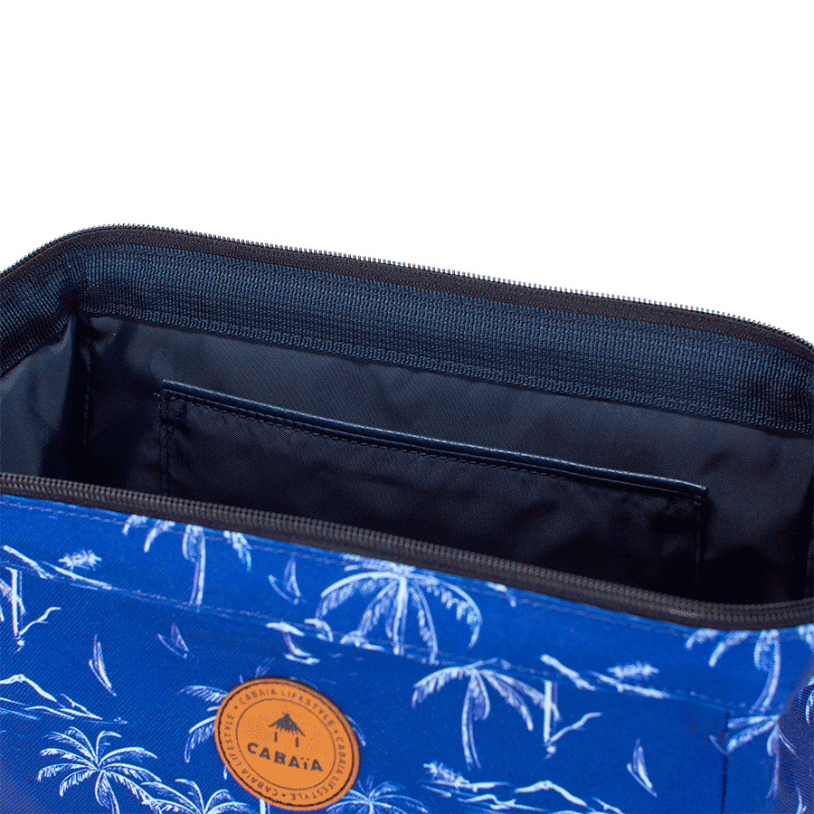 Cabaia Travel Kit Kulturtasche - LAS VEGAS STRIP in Blau mit Palmen - SALE