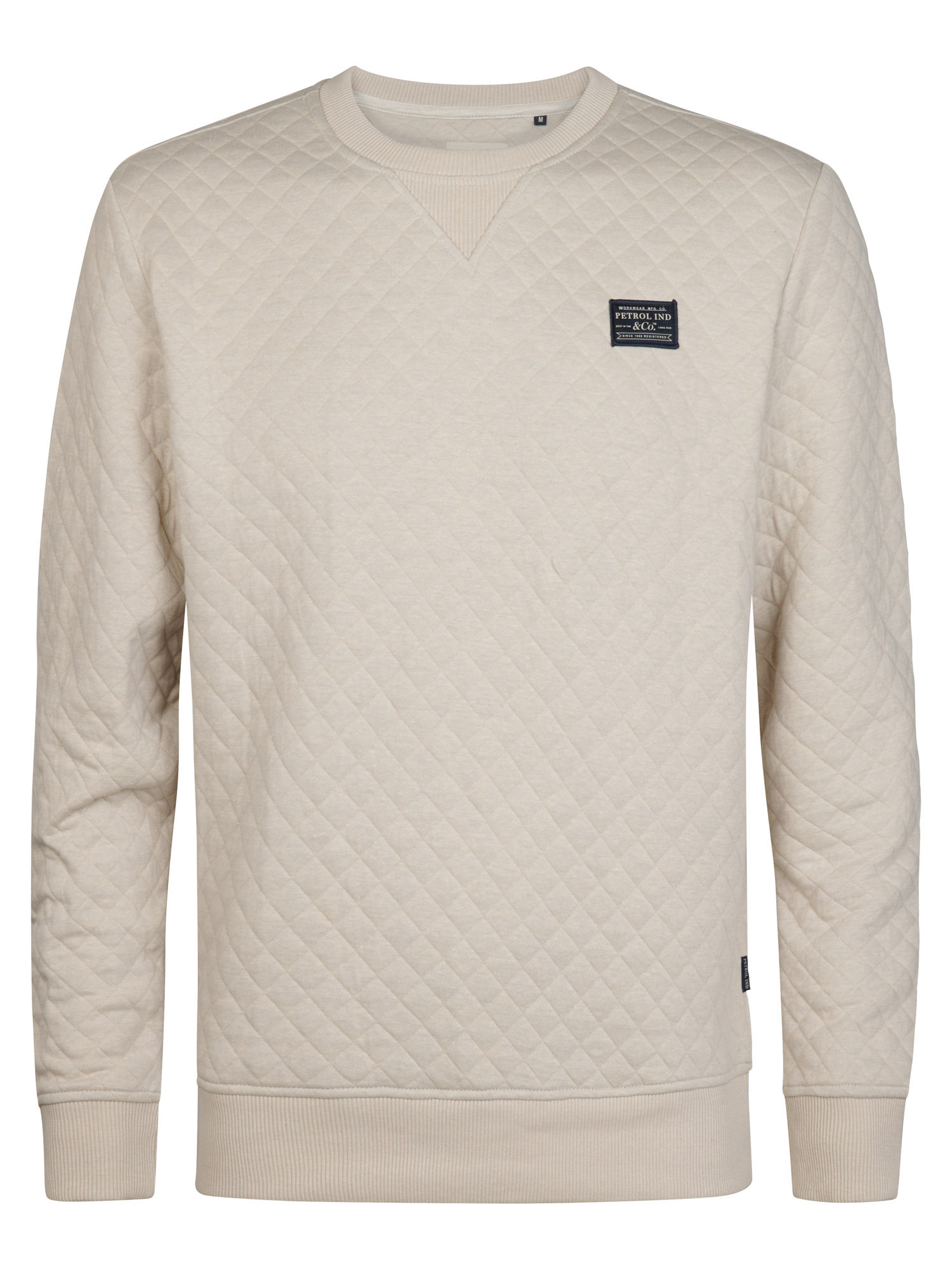 Petrol Industries Herren meliertes Sweatshirt Stonewall mit Rundhalsausschnitt in Beige Petrol Industries Herren meliertes Sweatshirt Stonewall mit Rundhalsausschnitt in Beige