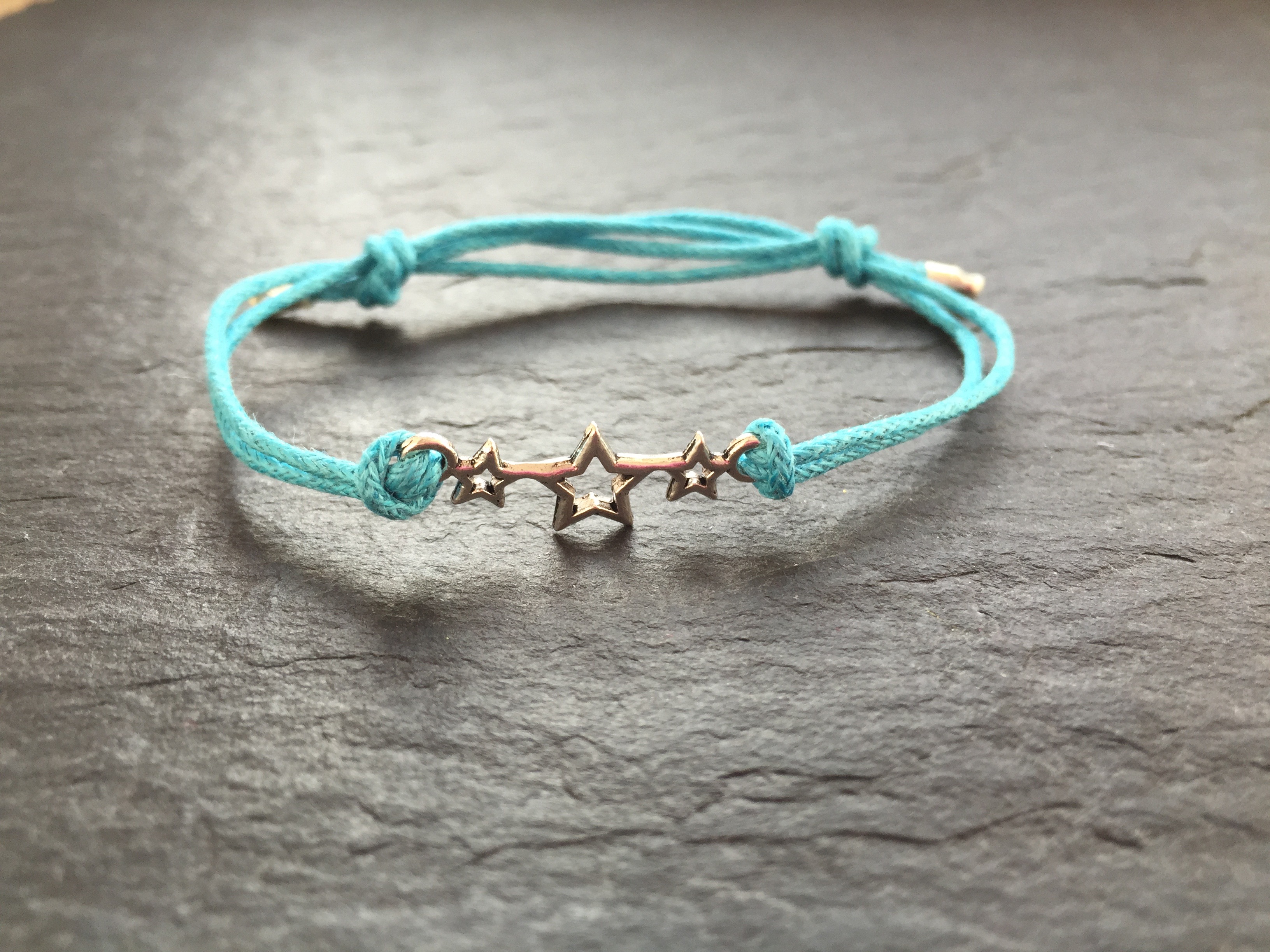 Wowzers Baumwolle Armband in Türkis - Sterne