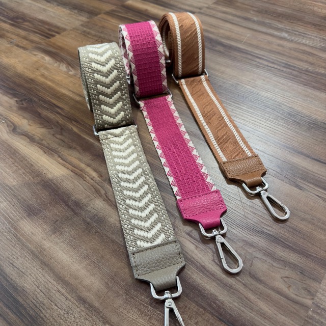 BFF Crossbody Schulterriemen / Taschengurt mit Silber Schnalle - Taupe Design - SALE