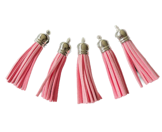 Wowzers Bastelbedarf Kunstleder Wildleder Quasten - 5 Stück - Rosa Wowzers Bastelbedarf Kunstleder Wildleder Quasten - 5 Stück - Rosa