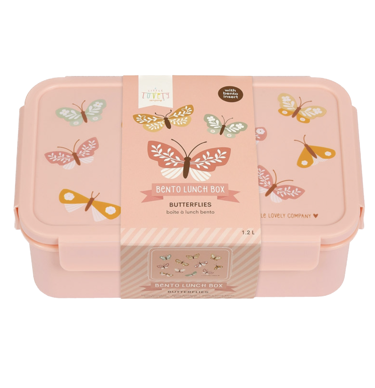 A Little Lovely Company Bento Box Brotzeitbox Lunchbox - Schmetterlinge