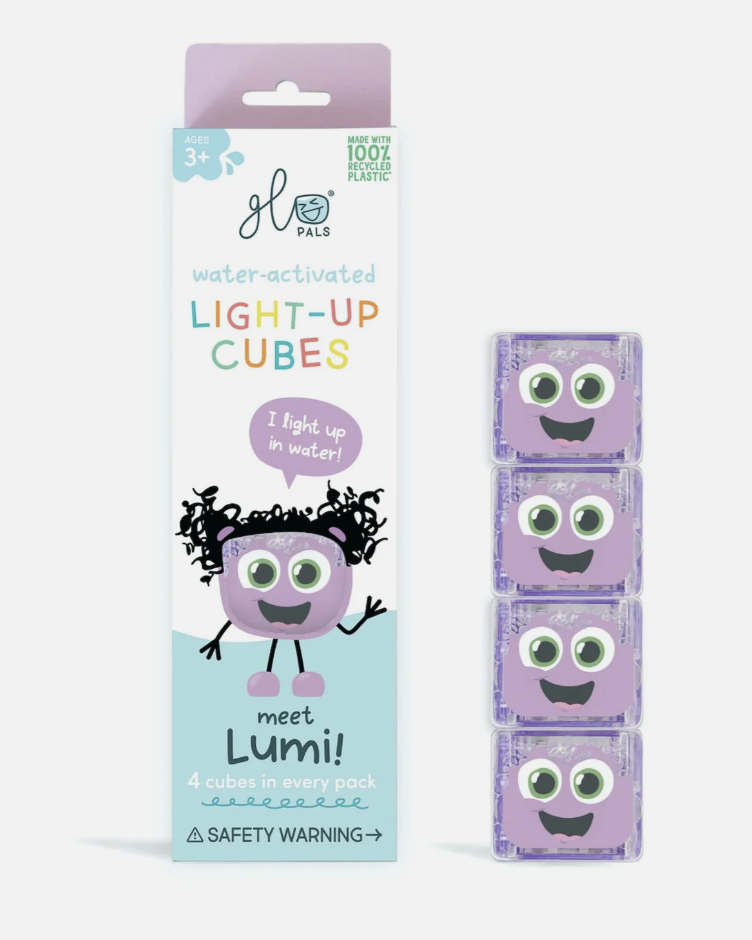 Glo Pals Leuchtende Badewürfel - 4 Stück - Lila