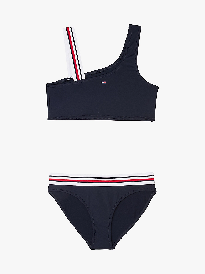 Tommy Hilfiger Global Stripe Bikini im One-Shoulder-Design Tommy Hilfiger Global Stripe Bikini im One-Shoulder-Design