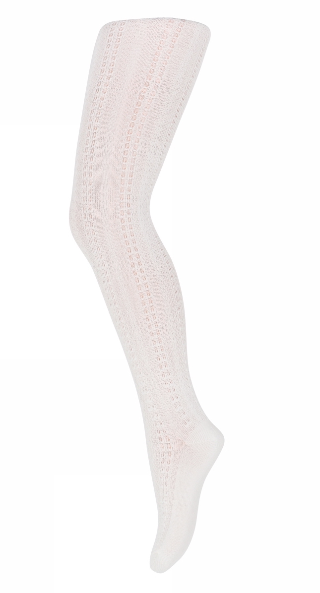 MP Denmark Sofia Tights Strumpfhose in Creme mit Struktur Muster