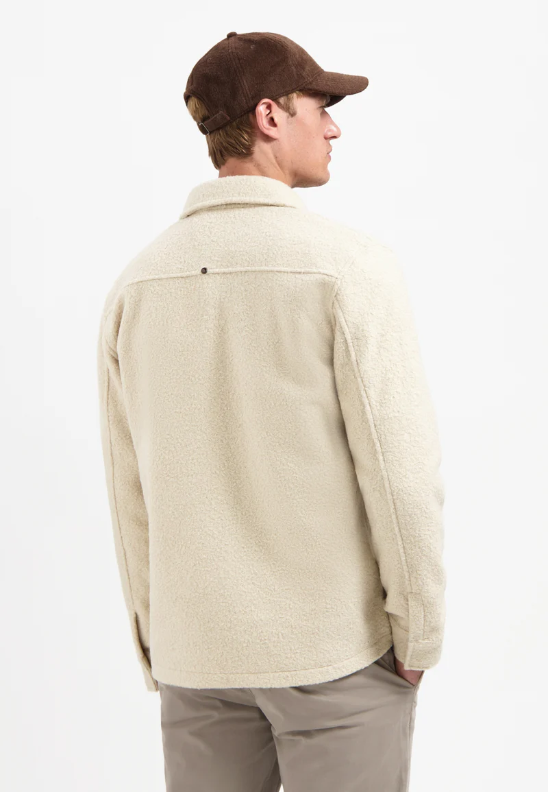 NO EXCESS Teddy Zip Overshirt / Jacke in Creme NO EXCESS Teddy Zip Overshirt / Jacke in Creme