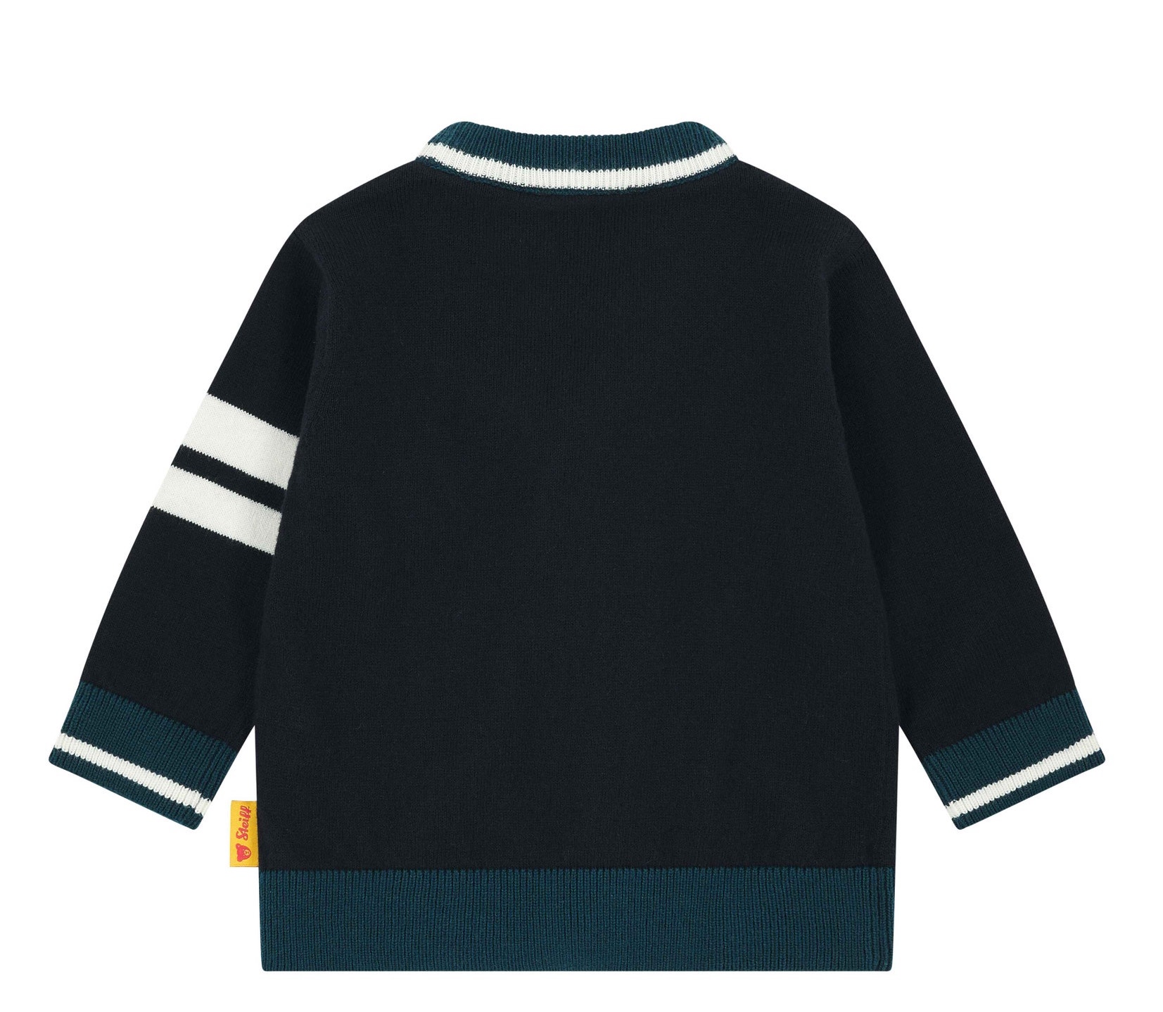Steiff Strickjacke mit Kaschmir für Baby Jungs in Navy & Grün Steiff Strickjacke mit Kaschmir für Baby Jungs in Navy & Grün