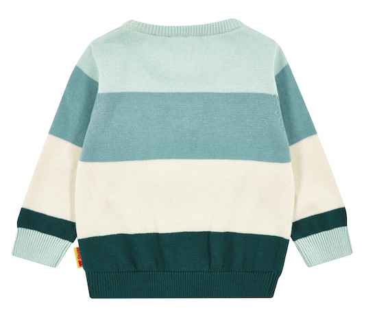 Steiff Strickpulli Pullover mit Blockstreifen Grün, Mint & Creme Steiff Strickpulli Pullover mit Blockstreifen Grün, Mint & Creme