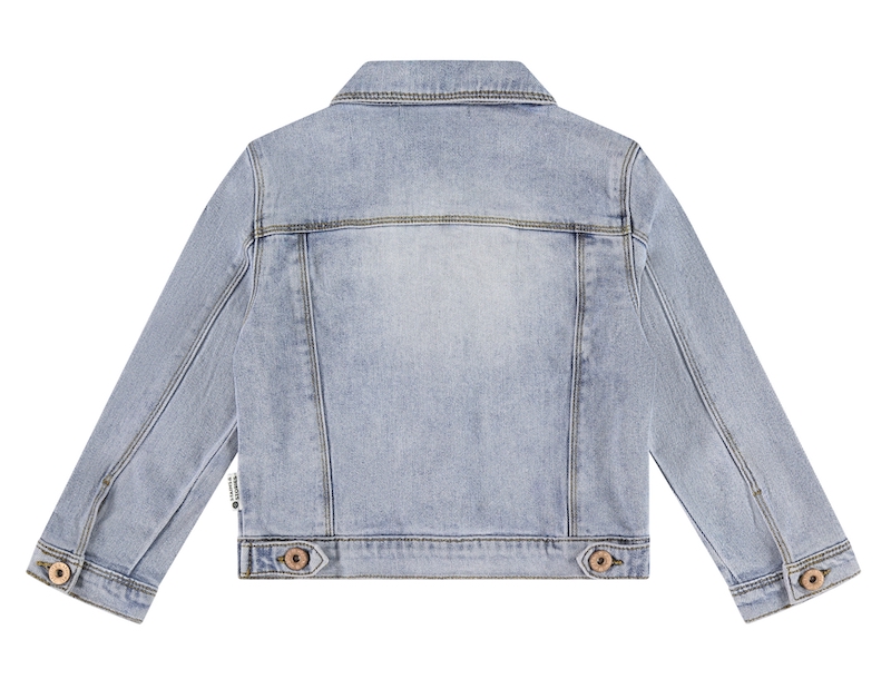 Babyface Stains & Stories Mädchen Jeansjacke Hellblaues Denim mit Blumen Gestickt am Kragen - SALE