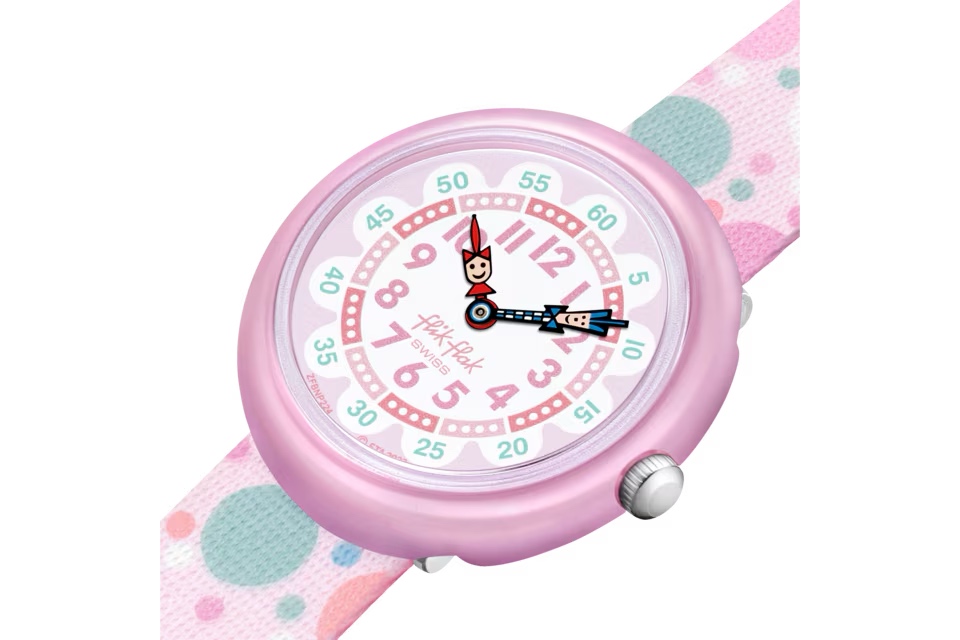Flik Flak Kinderuhr in Rosa - Flying Bubbles