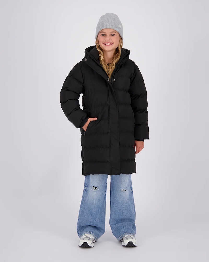 Vingino Tezia Long Mädchen Winterjacke Mantel Wasserdicht in Deep Black Schwarz Vingino Tezia Long Mädchen Winterjacke Mantel Wasserdicht in Deep Black Schwarz