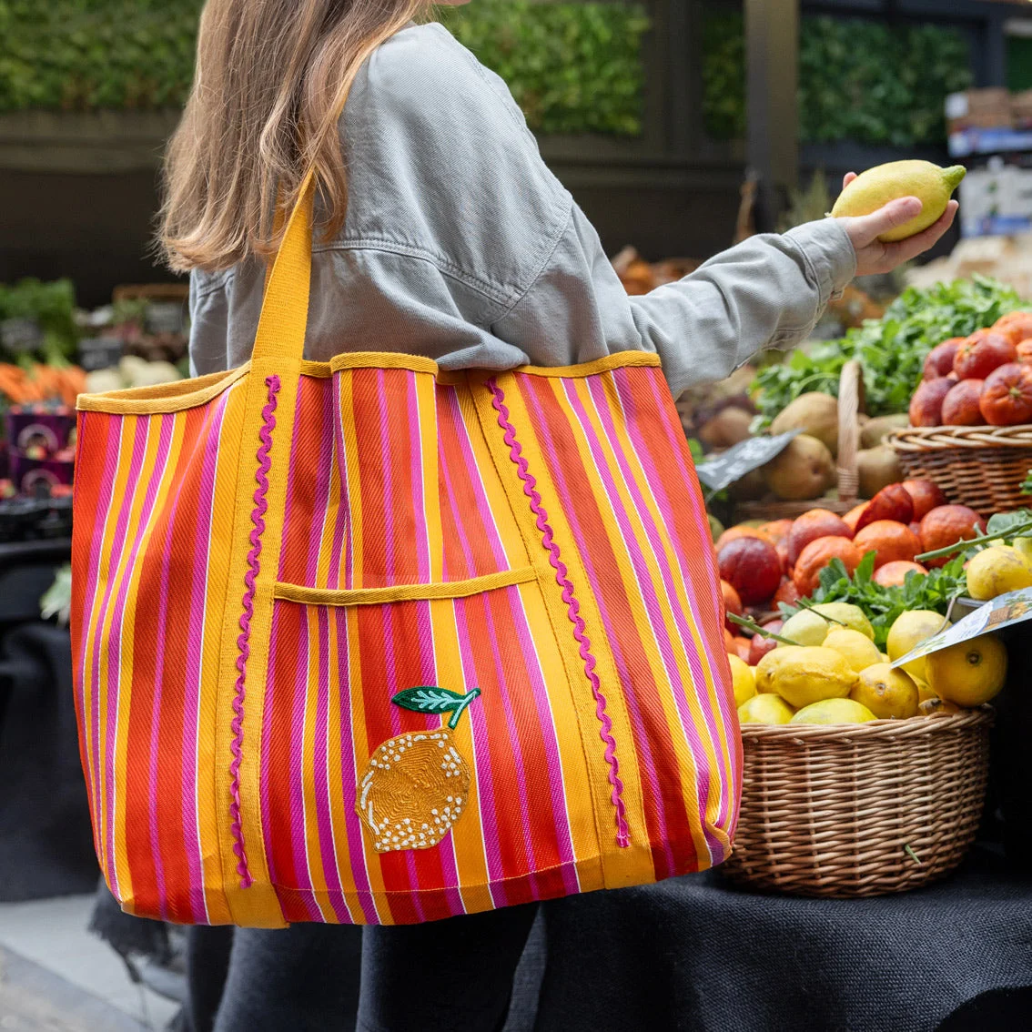 Talking Tables Badetasche - Recycled Tote Bag Woven Lemon - Zitrone Talking Tables Badetasche - Recycled Tote Bag Woven Lemon - Zitrone
