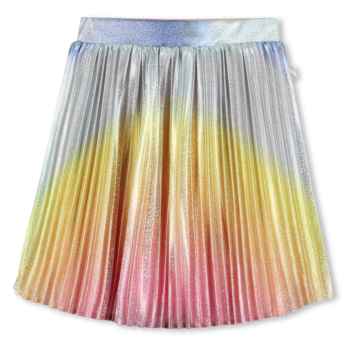 Billieblush Plissee-Rock Glänzend Pastell Regenbogen Farbverlauf - SALE Billieblush Plissee-Rock Glänzend Pastell Regenbogen Farbverlauf - SALE