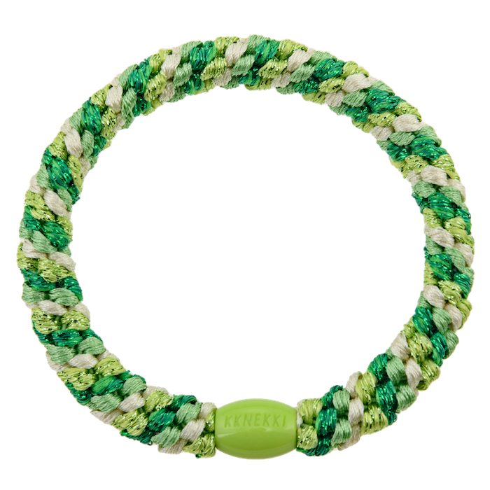 Kknekki Haargummi/Armband Mix Gras Grün Glitzer - Mix Grass Green Glitter