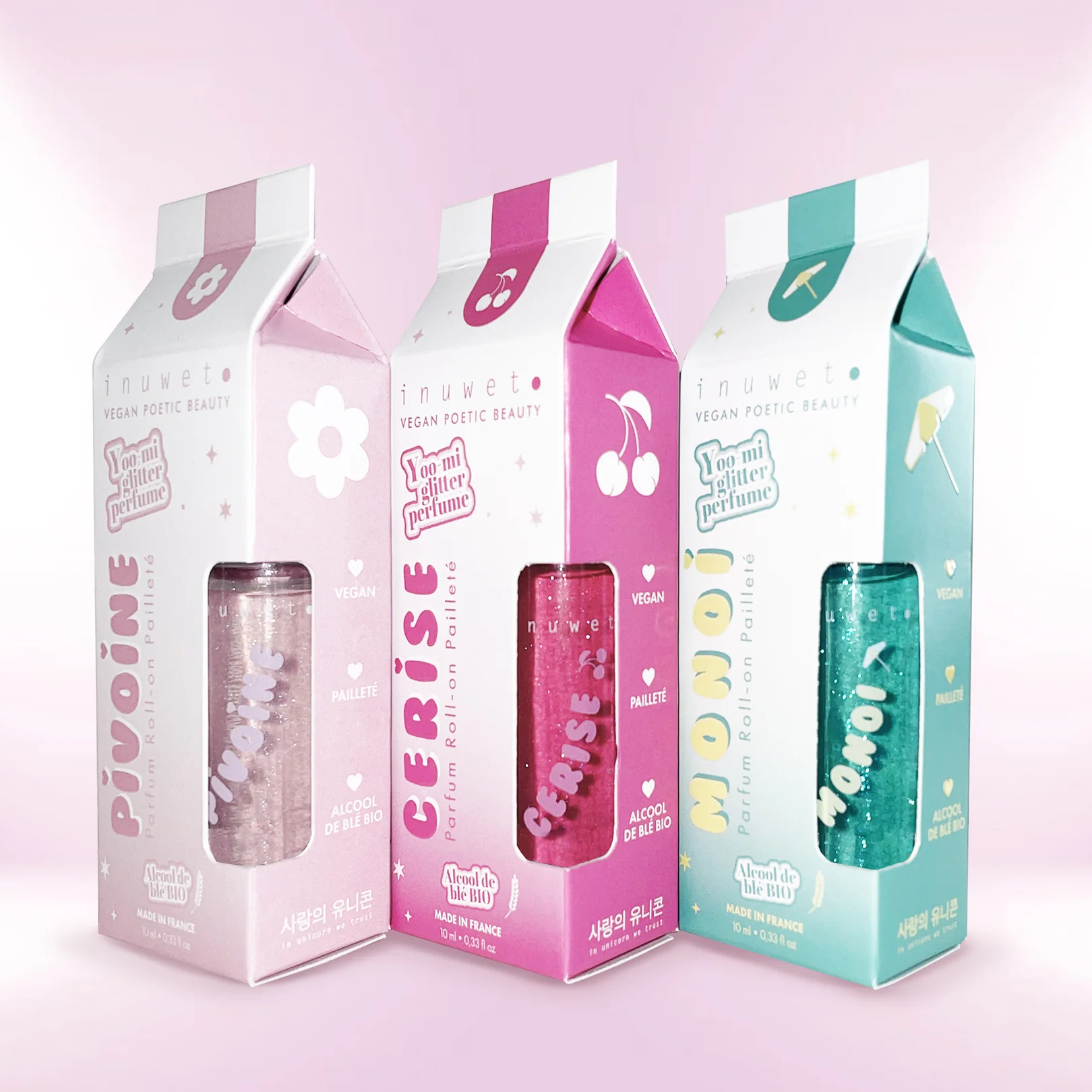 inuwet Roll-on-Parfüm mit Pfingstrosen-Glitzer inuwet Roll-on-Parfüm mit Pfingstrosen-Glitzer