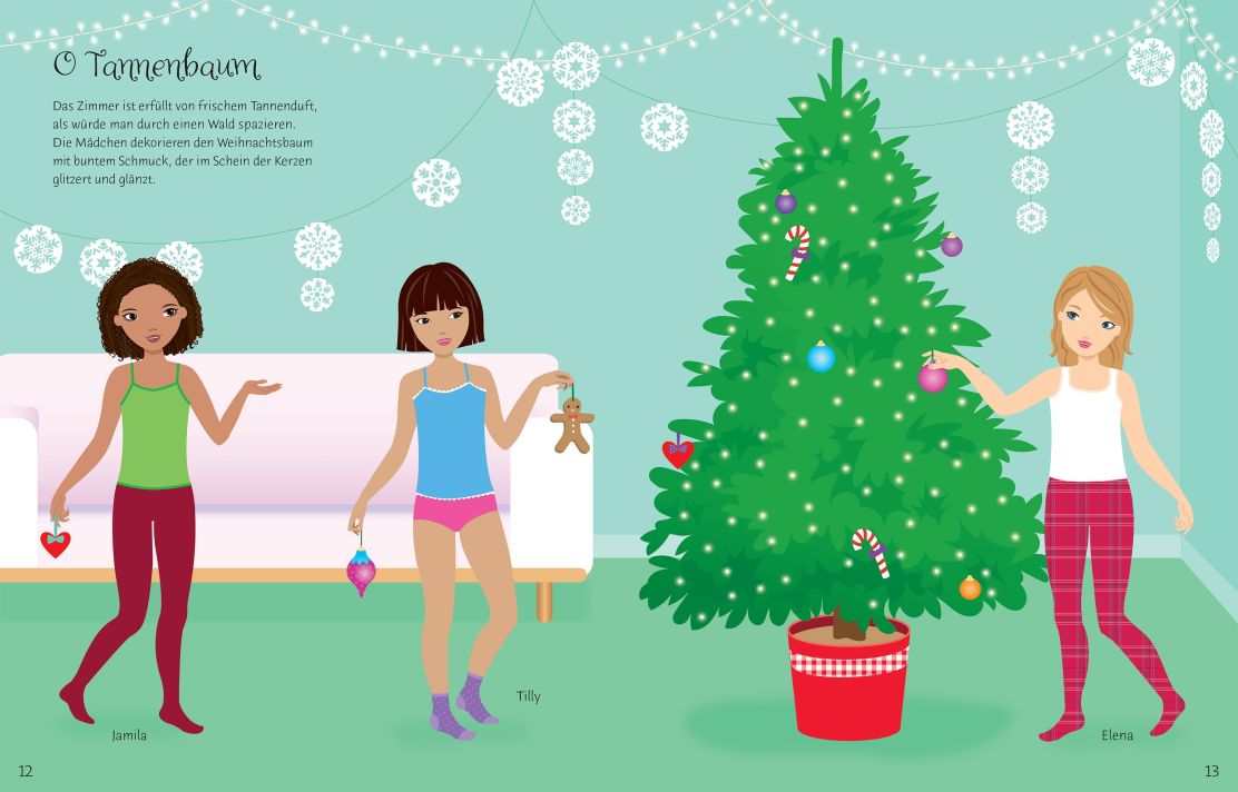 Usborne Mein Anziehpuppen-Stickerbuch Winterwunderland