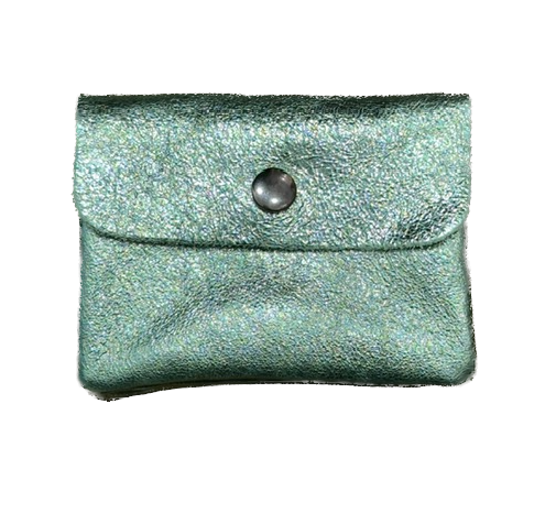 BFF Soft Leder Geldbeutel Glitzer Glam Sorbet Mint Grün - Klein 