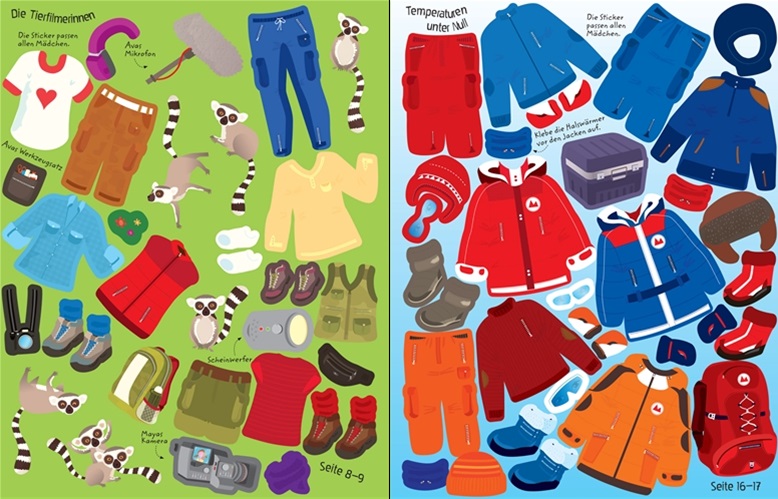Usborne Anziehpuppen Stickerbuch - Action