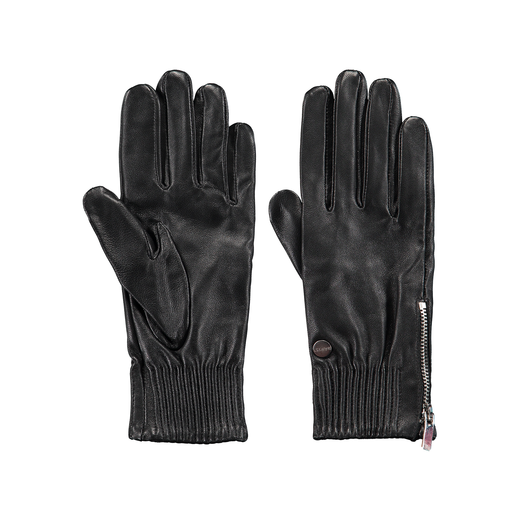 Barts Bailee Leder Fingerhandschuhe in Schwarz