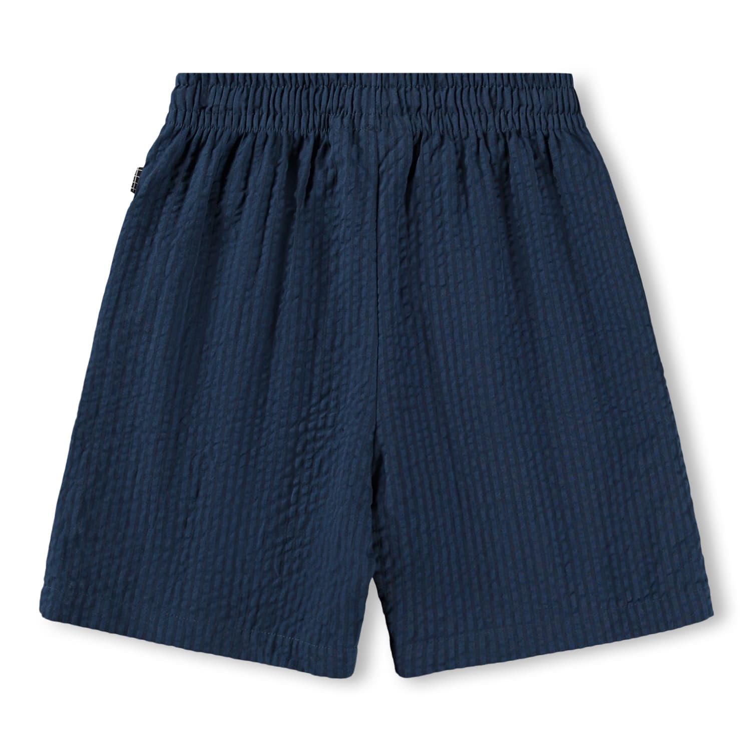 Molo Arto Oceanica Seersucker Shorts in Navy Blau