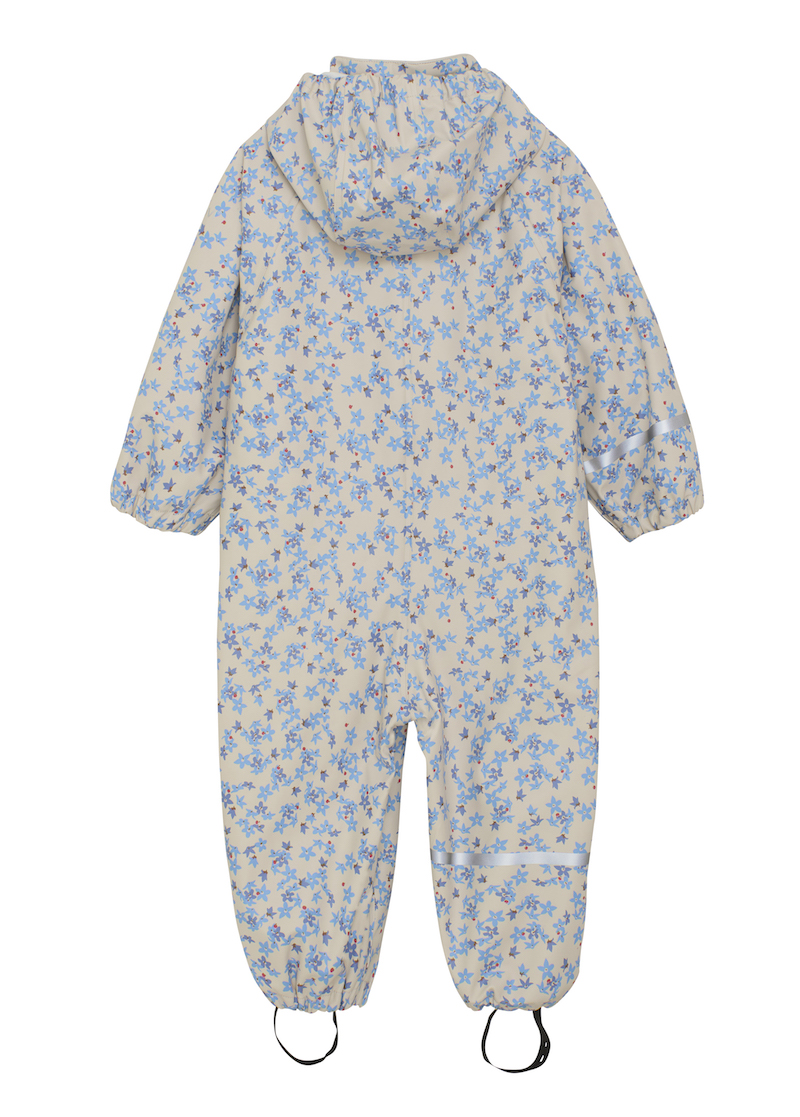 CeLaVi Regenanzug Regenoverall in Elfenbein mit Blauen Blumen - Wasserdicht CeLaVi Regenanzug Regenoverall in Elfenbein mit Blauen Blumen - Wasserdicht