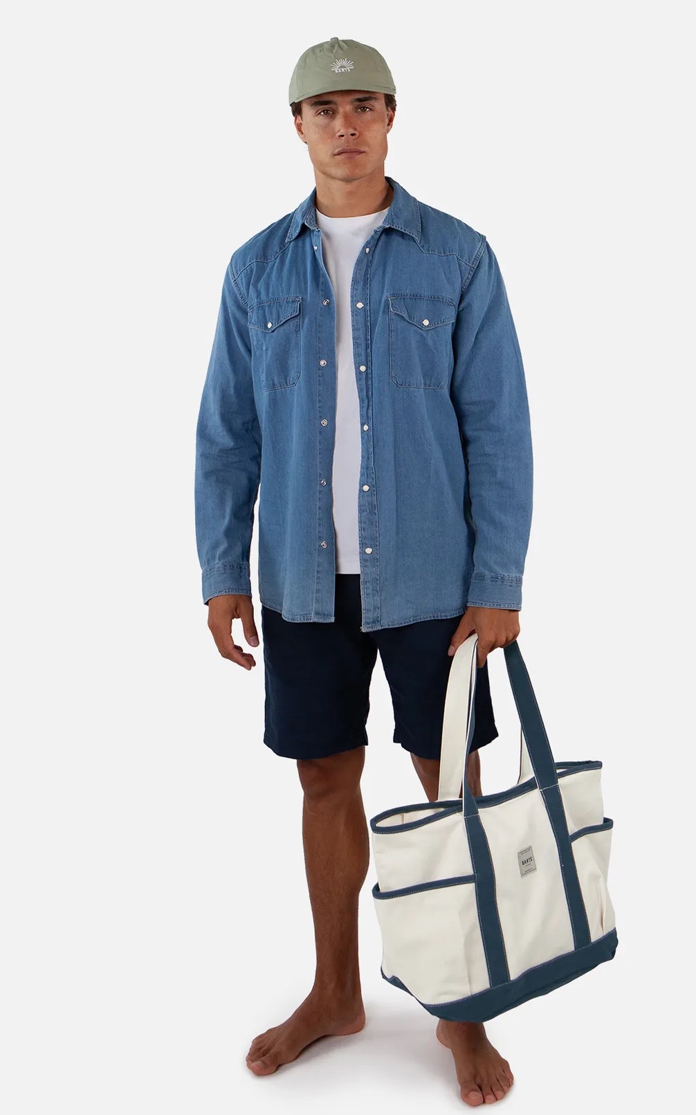 Barts Shaey Beachbag Baumwolle Cavas XL Tote in Navy - SALE