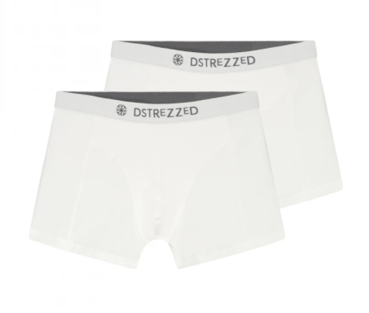 DSTREZZED Chaplin 2 pack Boxers white bamboo blend - 2er Pack Boxershorts - weiß