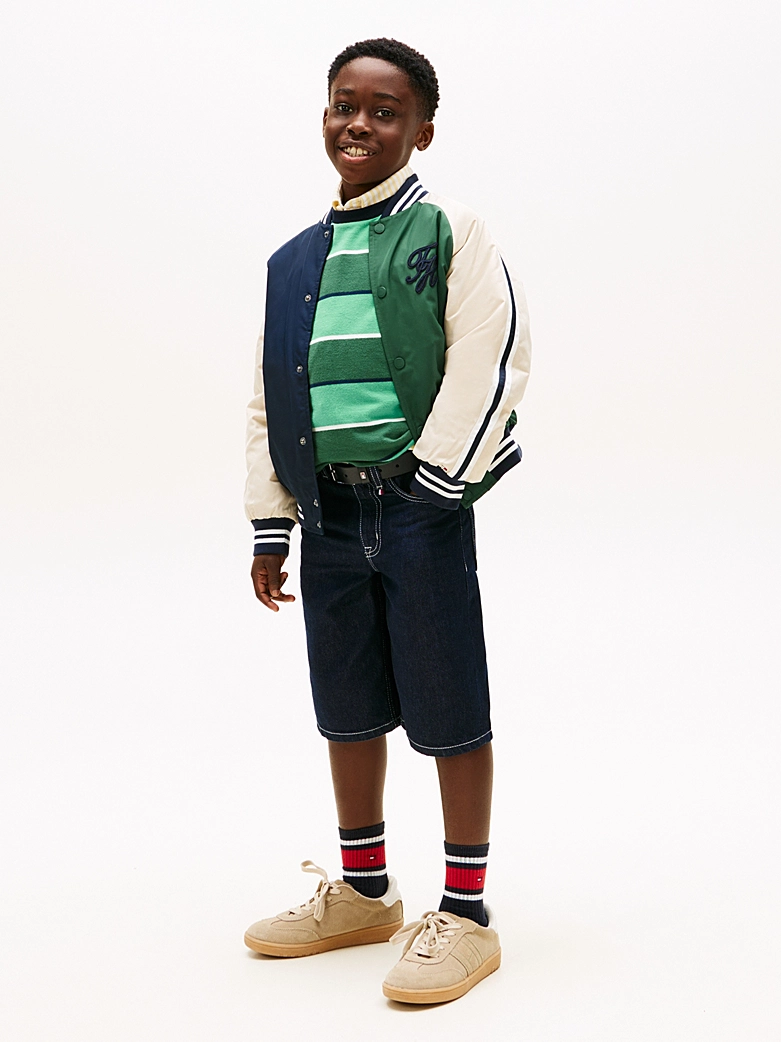 Tommy Hilfiger Jungs Baggy Jeans Short in Blau Tommy Hilfiger Jungs Baggy Jeans Short in Blau