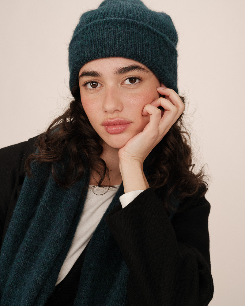 Grace & Mila Emeraude Sagitarre Alpaka Wolle Beanie Mütze in Grün Grace & Mila Emeraude Sagitarre Alpaka Wolle Beanie Mütze in Grün
