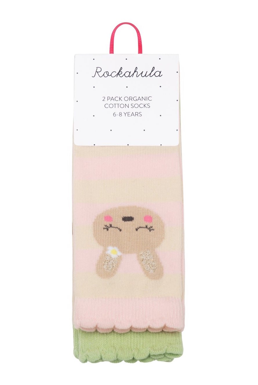 Rockahula 2er Pack Socken Betty Bunny - Hasen & Blumen