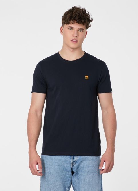 Ragwear Endrew Herren T-shirt in Navy Blau mit Stickerei - Burger Ragwear Endrew Herren T-shirt in Navy Blau mit Stickerei - Burger