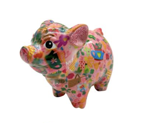 Pomme Pidou Spardose Schwein Mittelgroß - Rosa