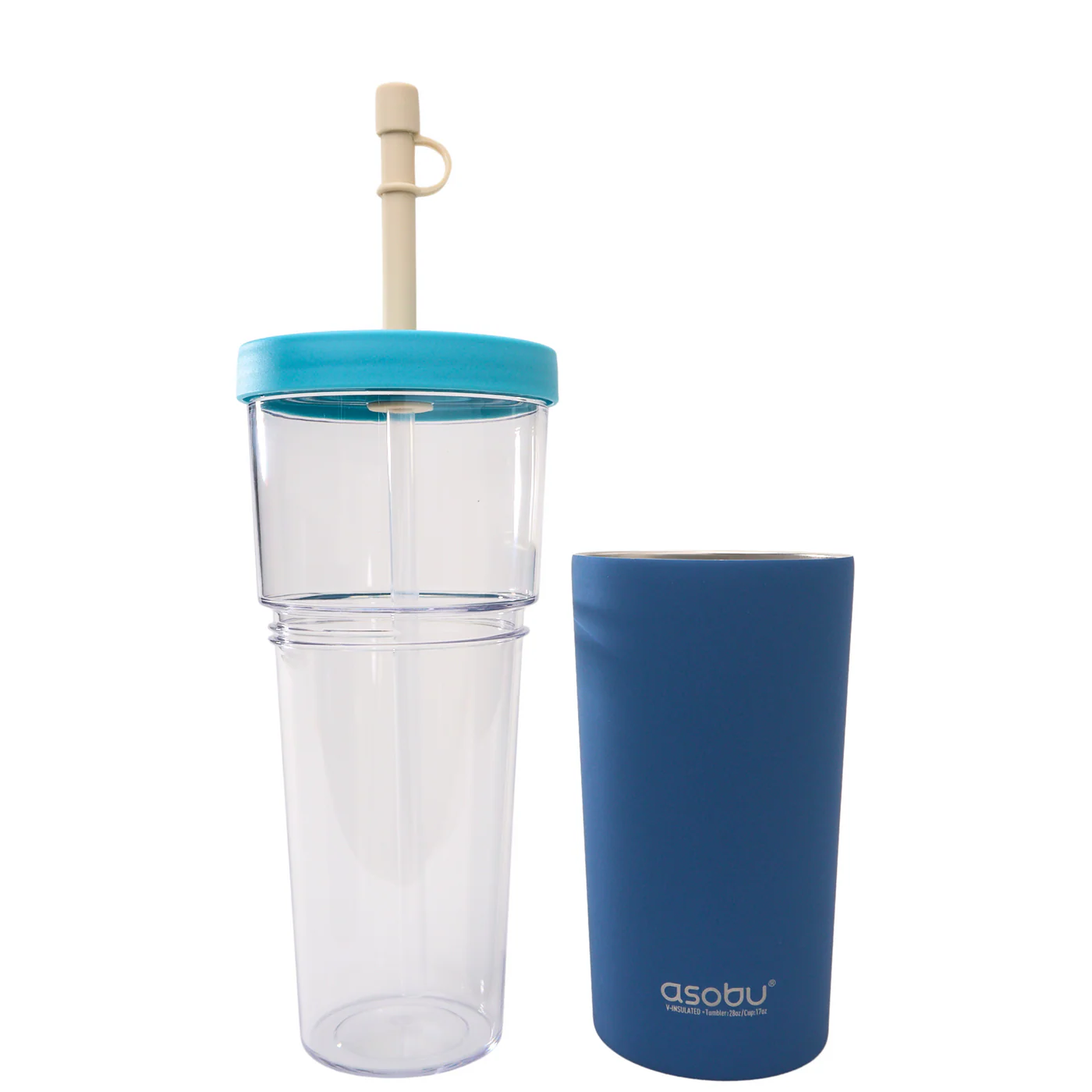 Asobu Tumbler Marina 2-in-1 Trinkbecher/Kaffeebecher - Pastel Blau - SALE
