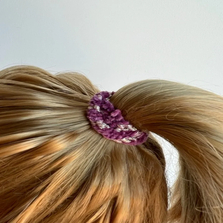Kknekki Haargummi/Armband - Flauschi Mauve & Gold - 1 Stück Kknekki Haargummi/Armband - Flauschi Mauve & Gold - 1 Stück