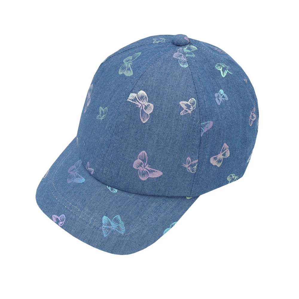 X01X435031185000040nUxqiUADJnqZz Maximo Mädchen Cap in Jeansblau - schillernde Schmetterlinge