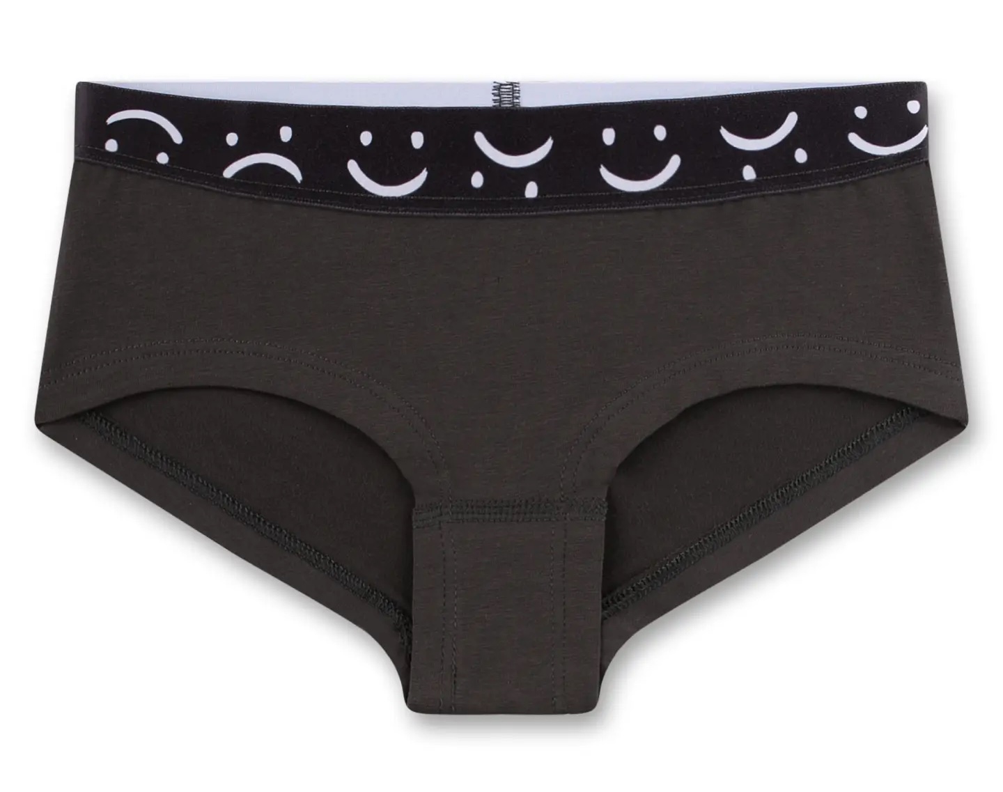 Sanetta Mädchen-Hipster (Doppelpack) schwarz & weiß Smiley Gesichter