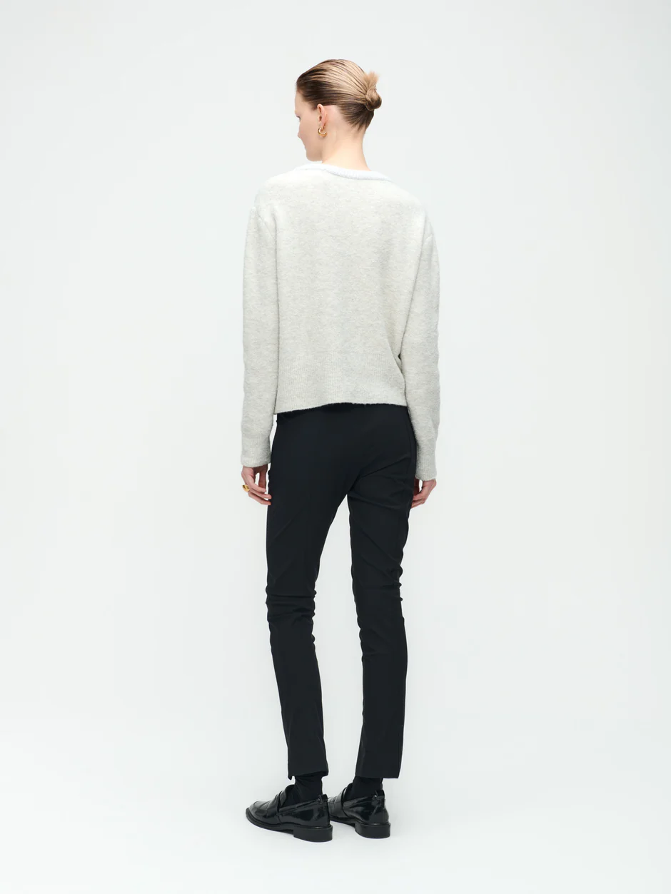 Jane Luschka Strickpulli Pullover mit V-Ausschnitt in Grau - SALE