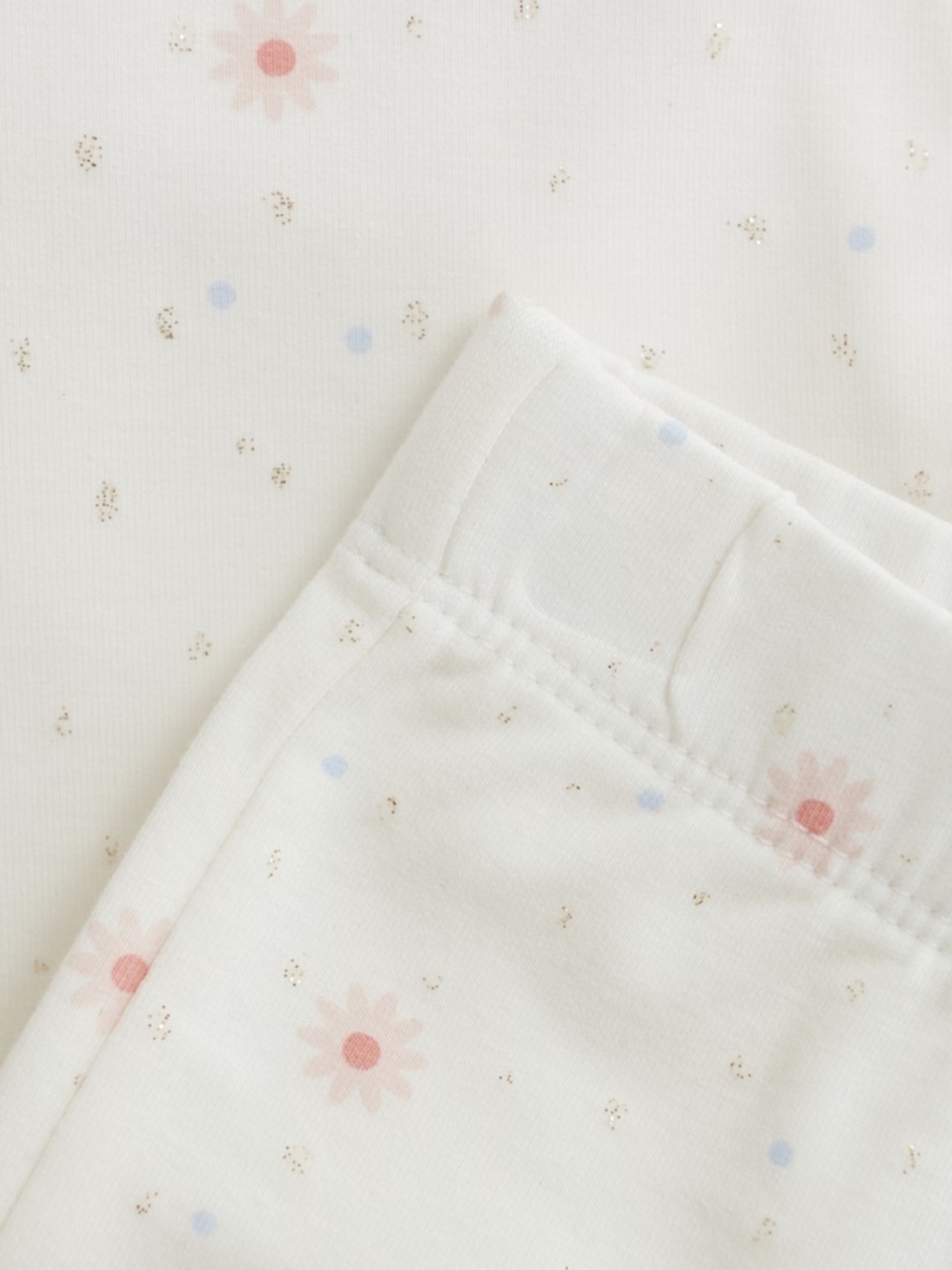Minymo Sweathose Baby Mädchen in Marshmallow White mit Allover Print - SALE