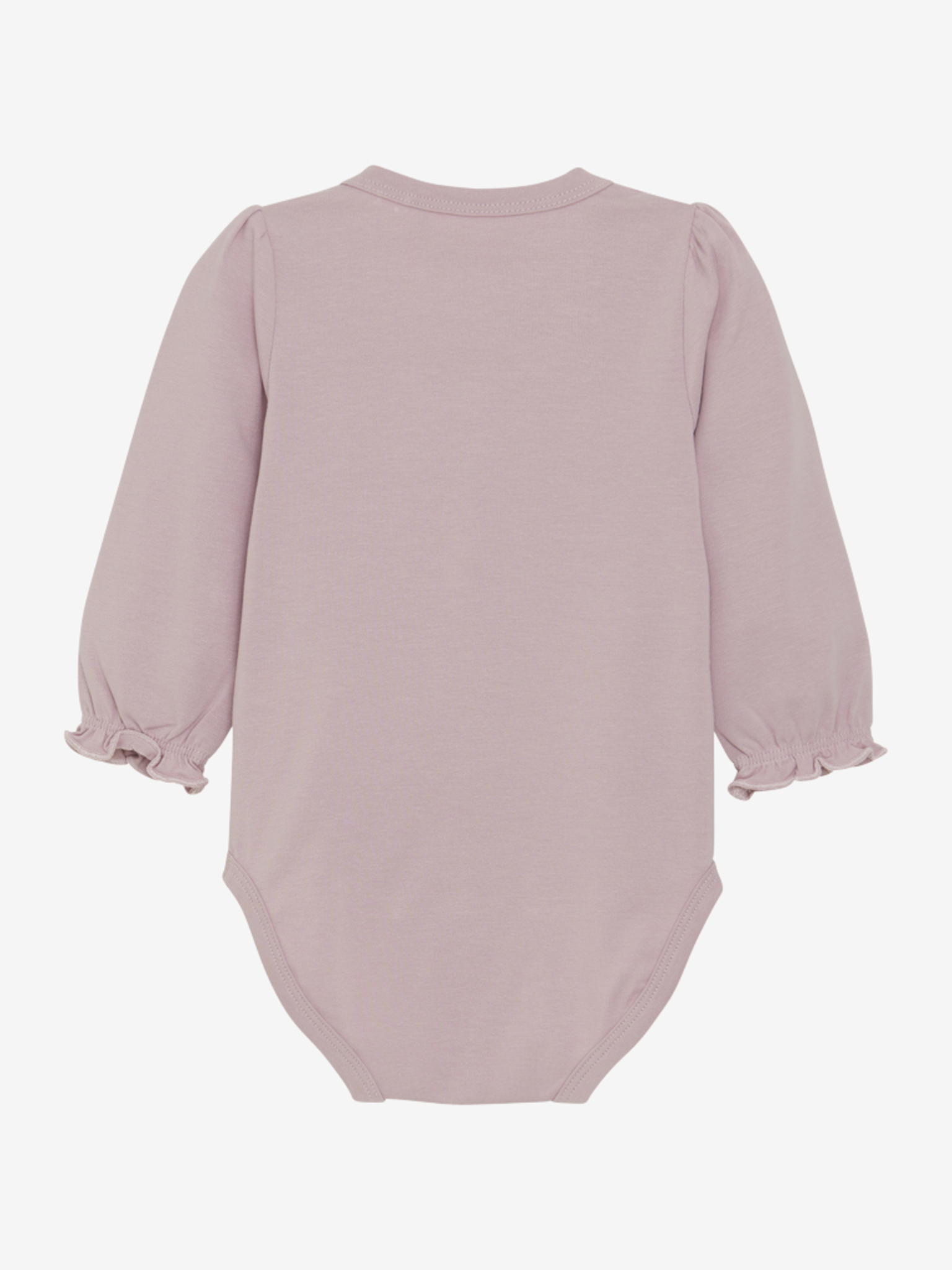 Minymo Langarmbody mit Herzaufdruck in Rosé