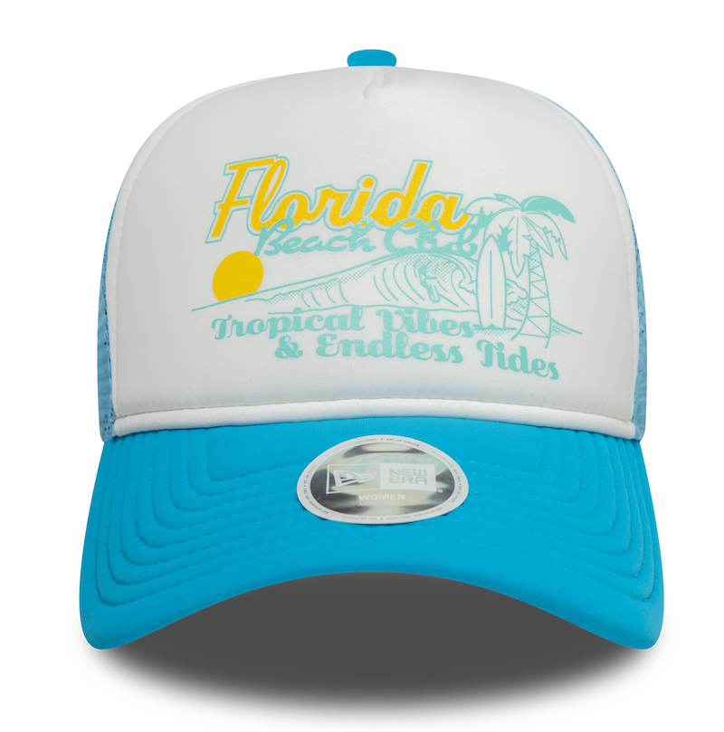 New Era Womens Trucker Cap in Türkis - Florida Beach Club