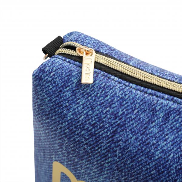 Moo' Ilo Damen Flip Flops Sandalen Blue Jeans mit Strass Steinen & Clutch Tasche - SALE Moo' Ilo Damen Flip Flops Sandalen Blue Jeans mit Strass Steinen & Clutch Tasche - SALE