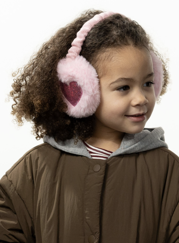 Barts Glimmara Earmuffs mit weichem Fell und Glitzer Herz - Pink Barts Glimmara Earmuffs mit weichem Fell und Glitzer Herz - Pink