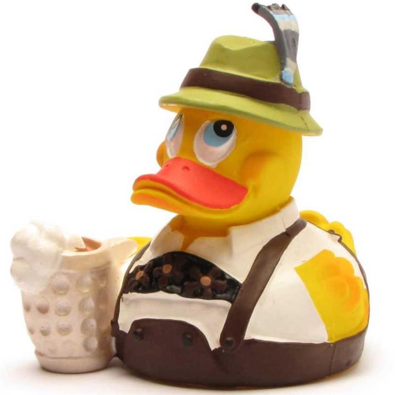 Lanco Lederhosen Ludwig Duck - Naturkautschuk Badeente - Bayerische Lederhosen Ente