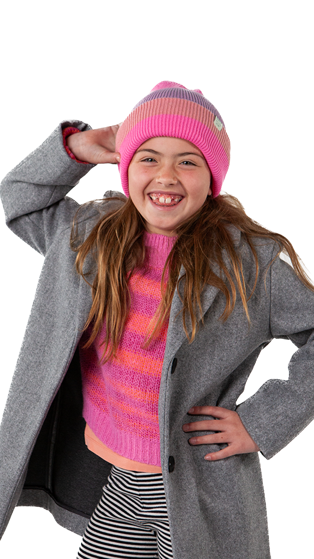 Barts Sirque Beanie mit Umschlag mit Farbverlauf - Hot Pink/Pink,Lila Barts Sirque Beanie mit Umschlag mit Farbverlauf - Hot Pink/Pink,Lila